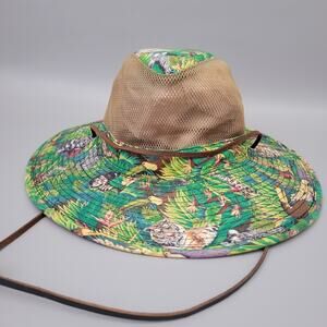 Dorfman Pacific Cotton Jungle Animal Hat Safari Green Laefe Bucket